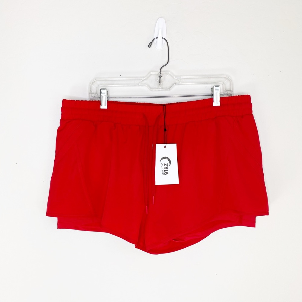 Zyia Active Red Velocity Running Shorts XXL NWT